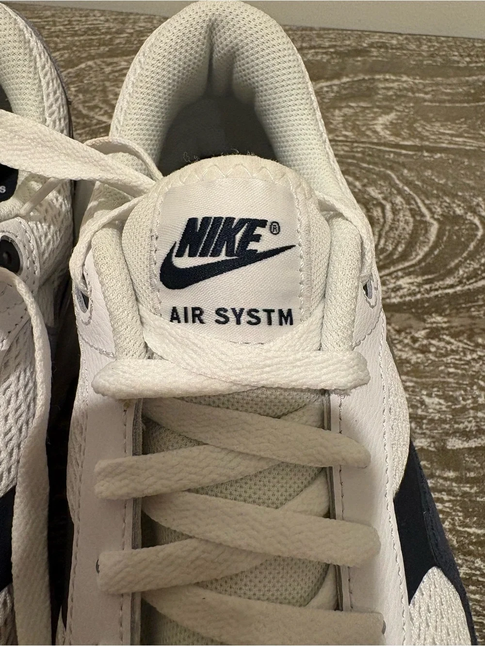 Nike Men's Air Max Running Shoes, White/Wolf Grey-Obsidian, 11.5 US